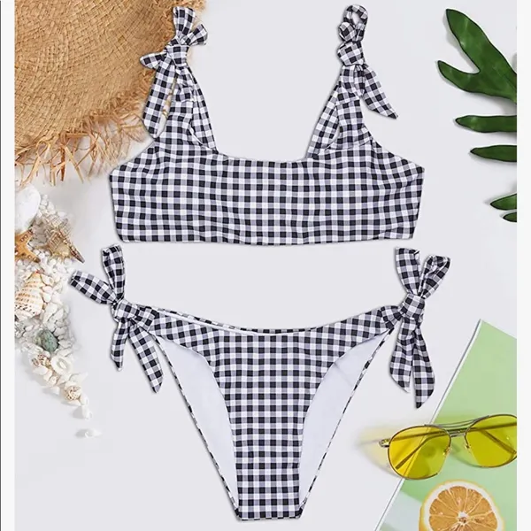 Amazon Gingham Bikini, Medium NWT - Image 3