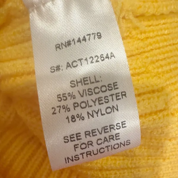 VICI Ribbed Knit Sweater size‎ Medium Yellow Drop Shoulder Crewneck Oversized - Image 4
