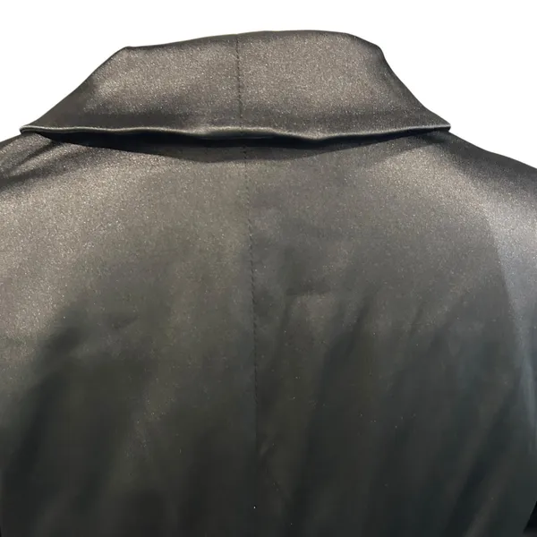Clover and Sloane NWT Black Satin Tuxedo Blazer Dress Shawl Collar US 10 Gothic - Image 7