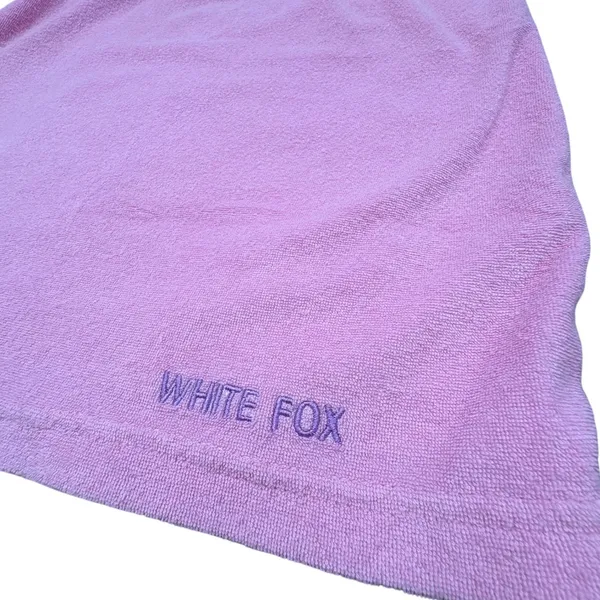 White Fox Pink Terry Cloth Mini Skirt Lined Casual XS Feminine y2k beach‎ - Image 2