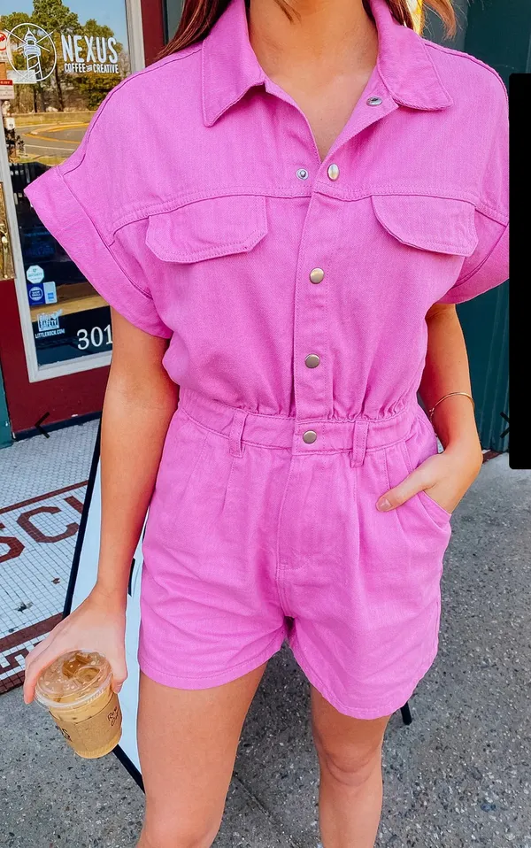 idem Ditto Denim Utility Romper - Image 2