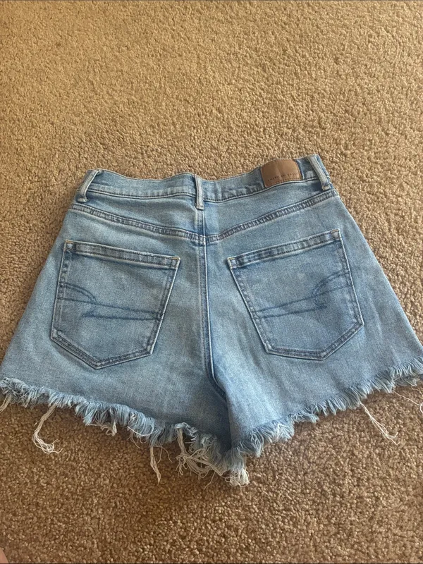 American Eagle Outfitters Light Wash Shorts high rise 90s boyfriend shorts stret - Image 8