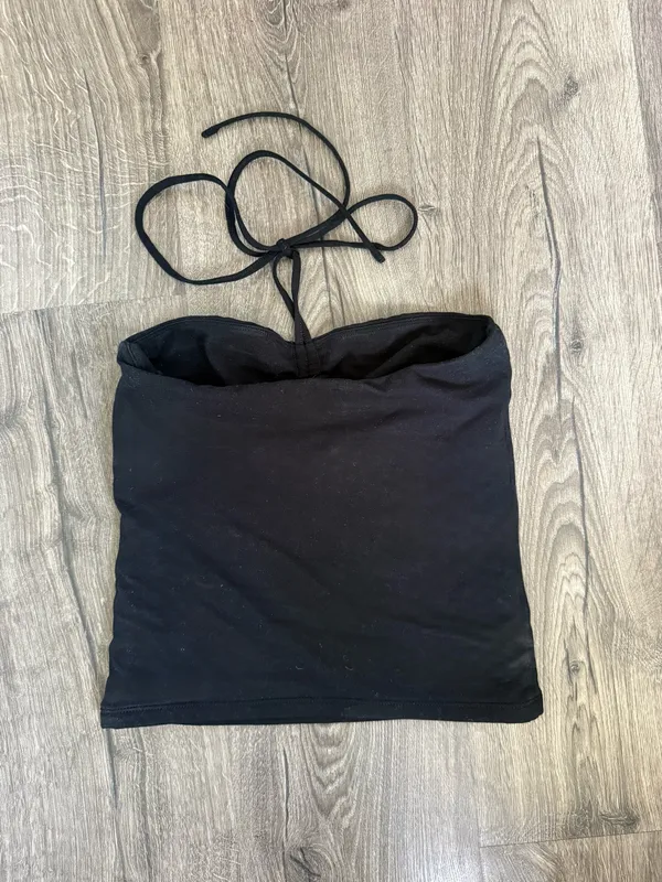 Aritzia TNA Black Halter Neck Tank Top  - Image 3