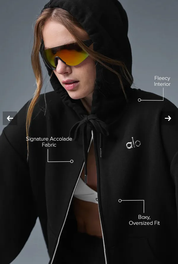 🖤✨ Accolade Full Zip Hoodie Black – Medium - Image 3