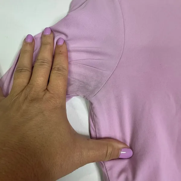 Meshki Emely long Sleeve athletic crop top in a lavender purple pink size medium - Image 6