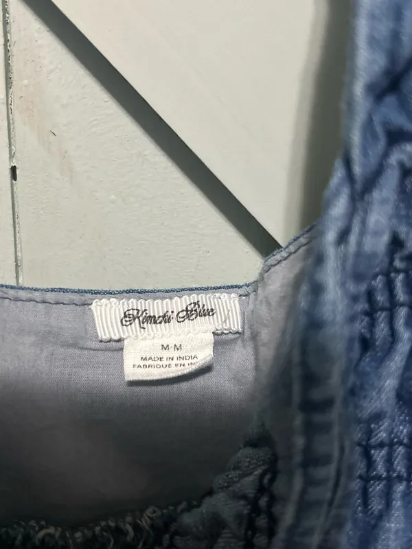 Kimchi Blue Kenzie Empire Waist Bow Back Denim Maxi Dress size medium - Image 5