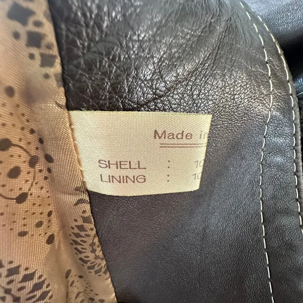Leda Spain 12 vintage brown leather trench coat jacket long 70's retro - Image 5