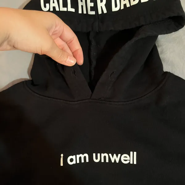 Barstool Sports Call Her Daddy “ I Am Unwell” Crop Hoodie - Image 5