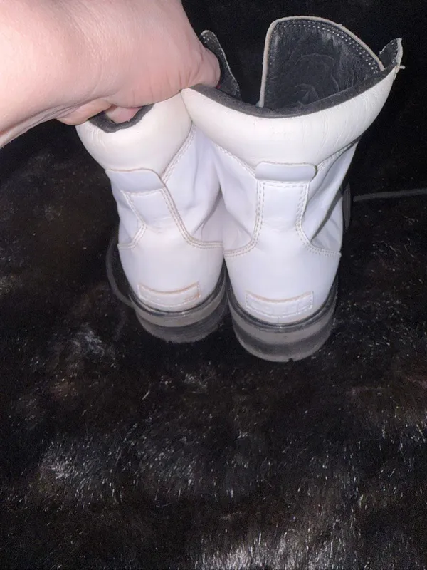 Sorel Lennox Lace STKD Boots 8.5 Combat Ankle Top Comfort NL4843-100 White - Image 3