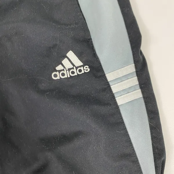 Adidas Track Pants Womens Small Black‎ Gray 3 Stripe Ankle Zip Running Training - Image 2