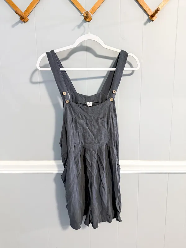 Anrabess loose fit adjustable overalls Green - Image 4