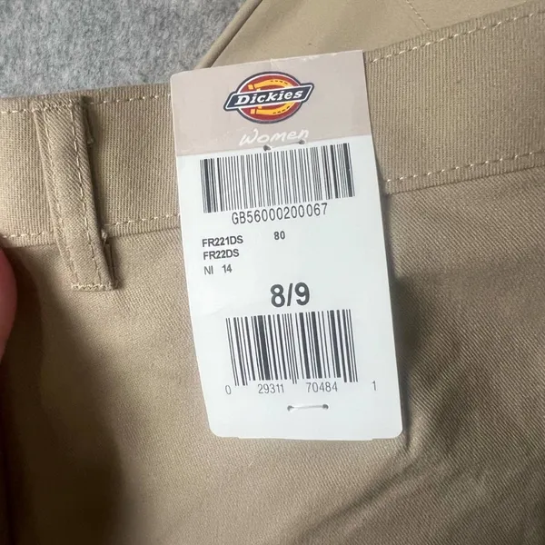 Dickies Women's Size 8/9 Relaxed Fit Twill‎ Khaki NWT Shorts - Image 3