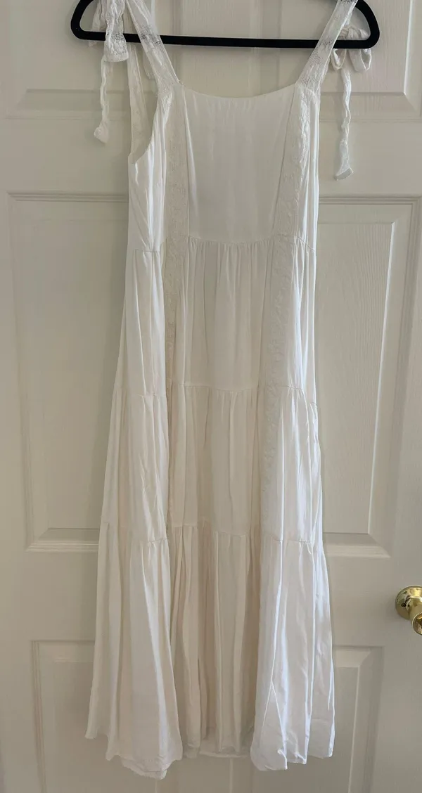 Lulus White Maxi With Lace - Image 3