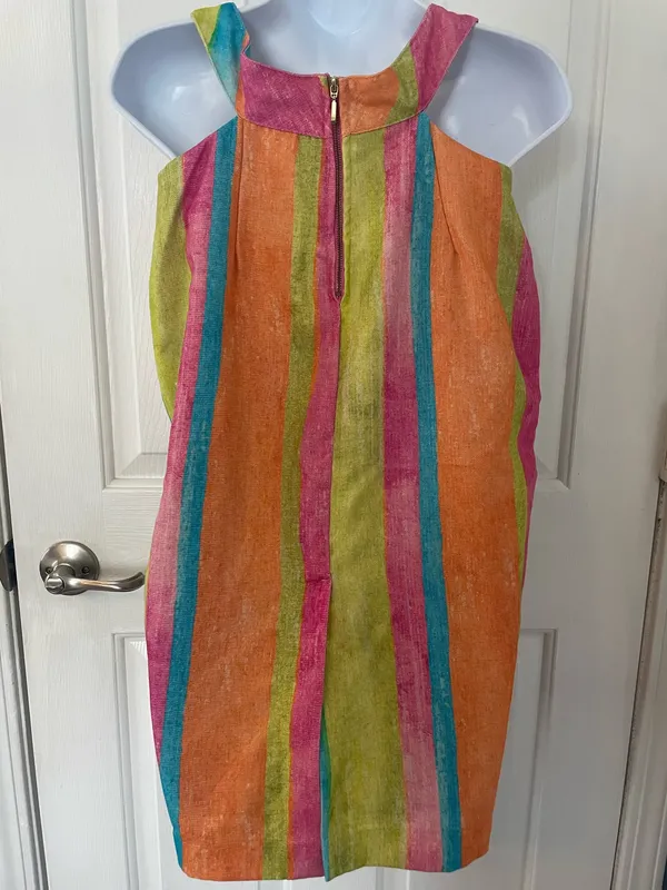 Angie Colorful Women’s Halter Mini Dress with Back Zipper - Image 4
