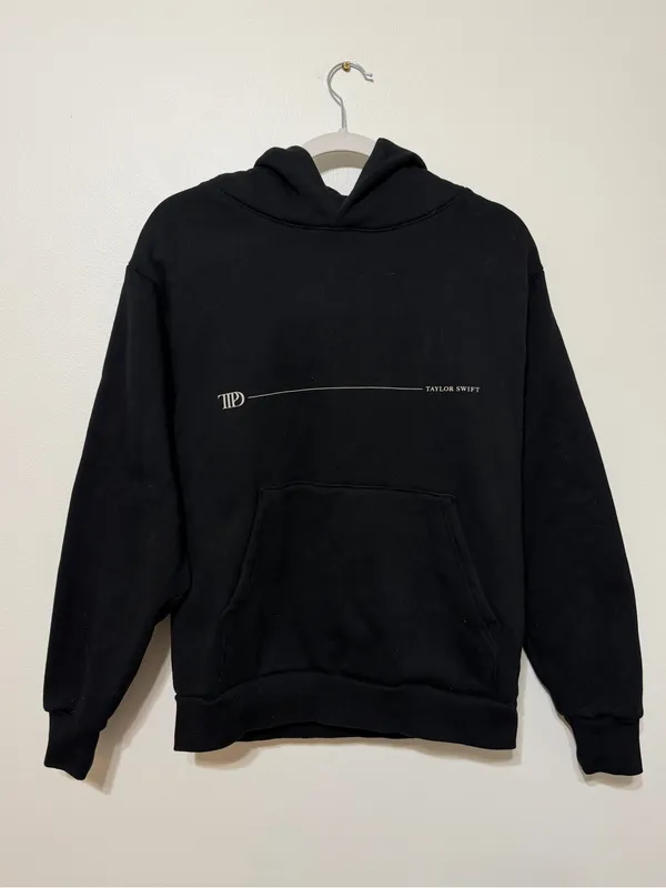 Taylor Swift TTPD The Tortured Poets Department Hoodie Black Small Graphic - Image 2