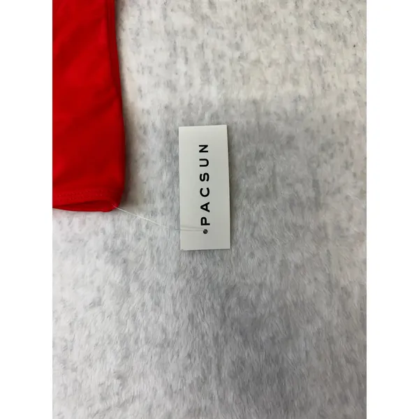 PacSun Swim Womens XXS Red Scoop Neck Tie Back Bikini‎ Top 0325-060 NEW - Image 2