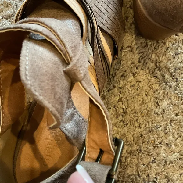 Charlotte Russe Taupe Strappy Ankle Booties - Image 4