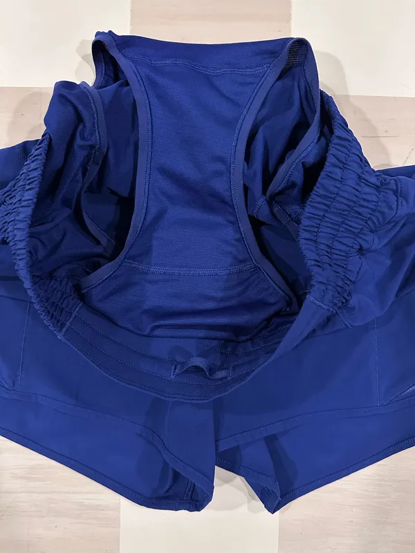 lululemon hotty hot high rise hr lined short 4” long cerulean blue W7AYXT 6 - Image 5