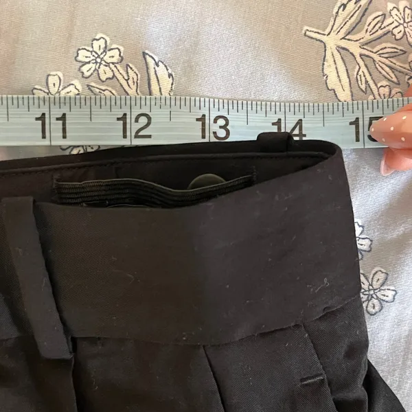 COS Womens Black High Waisted Wide Leg Pleated Trousers Adjustable Waist Size 6 - Image 8