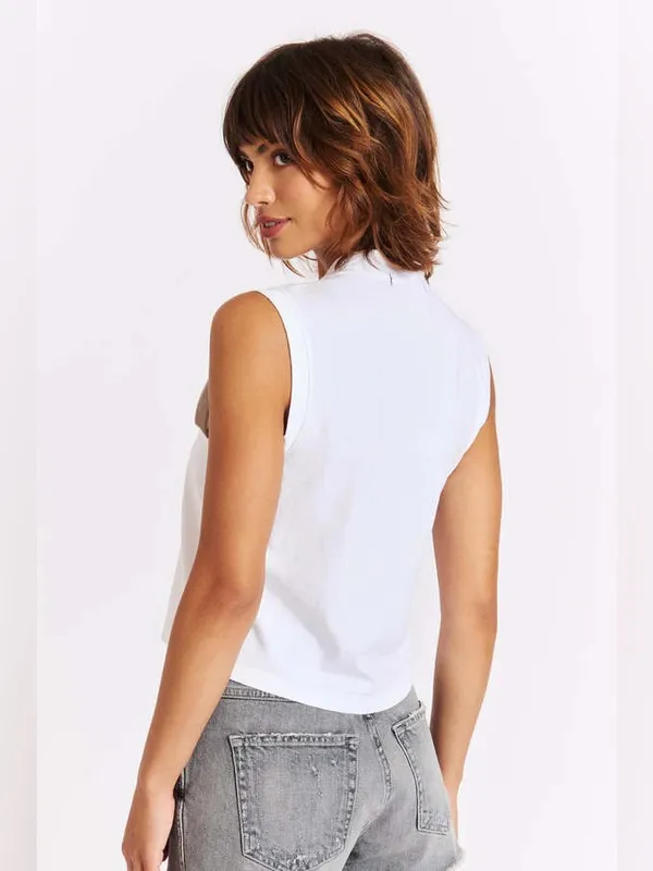 AMO Denim Aviva Tank Top White Cotton S - Image 4