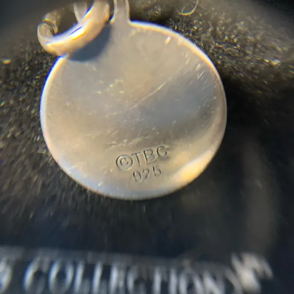 NEW Boyds Bearwear Sterling Silver Small Paw Coin Charm Pendant 925 - Image 3