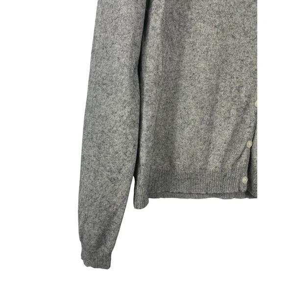 Lauren Ralph Lauren Gray Silk Cashmere Cardigan Sweater XL - Image 2