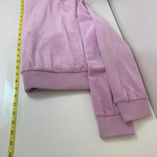 Avia Women's Plus XXL 20 Lavender Purple Y2K Velour Full Zip Hooded Sweatshirt - Image 4