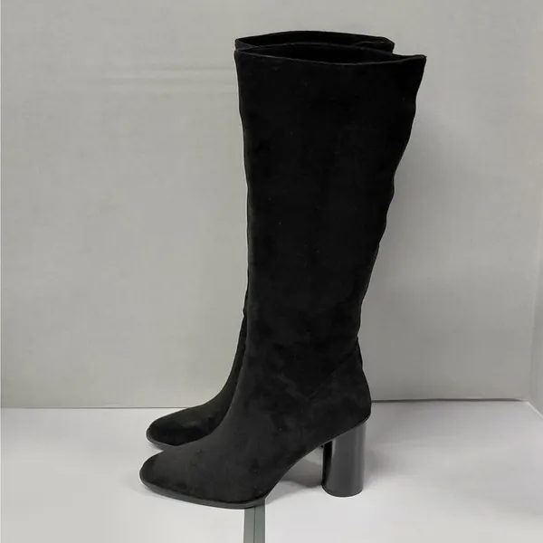 Torgeis Womens Knee High Boots Sz 6 Black Chunky Heel Coastal Cowgirl Whimsigoth - Image 2