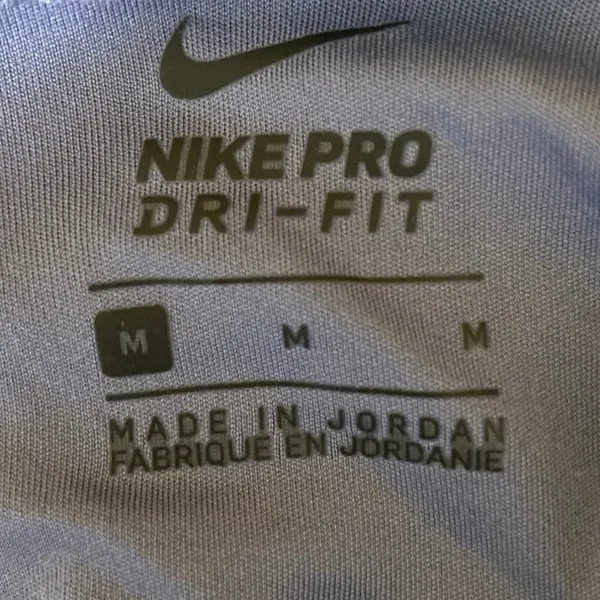 Nike Pro Dri Fit Purple Elastic Logo Band Cross Strap Scoop Neck Tank Top Size M - Image 4