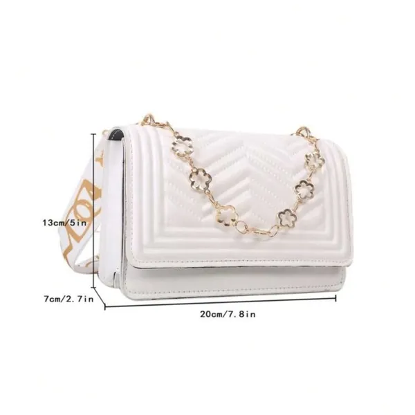 Chic White and Gold Crossbody Bag NTW mt31 - Image 4
