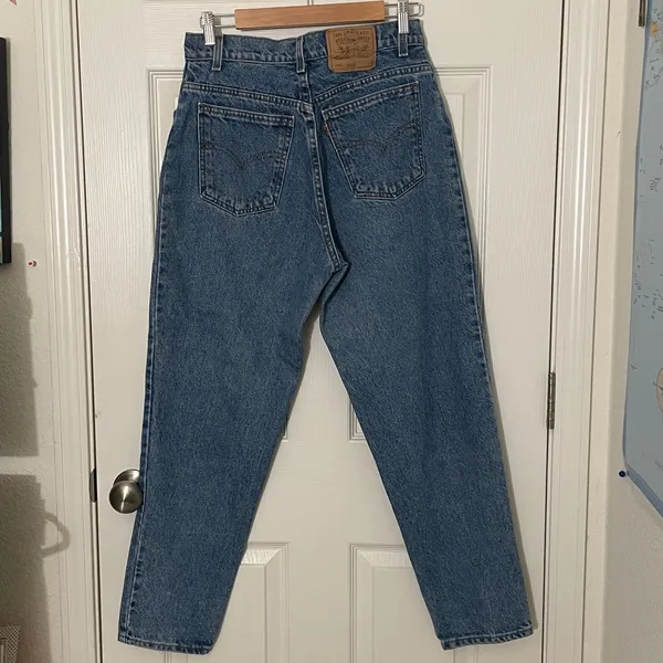 Levi's Women Vintage Blue Relaxed Fit Tapered Leg High Rise Jeans Size 12S - Image 5