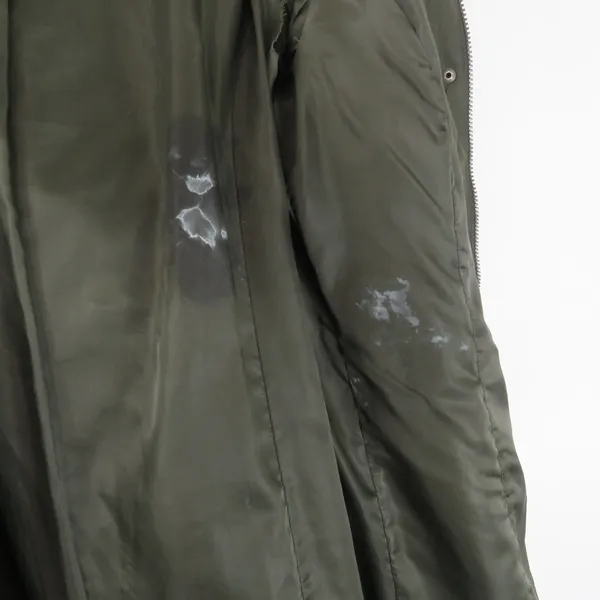 Ralph Lauren Women's Olive Green Long Puffer Coat Fur Hood Medium Down Filled - Image 10