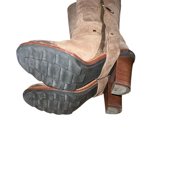 Talbots Tan Suede Tall Sallie Harness Boots Size 5 1/2 B - Image 5