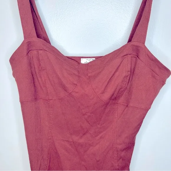 Free People Something‎ ‘Bout You Terra Cotta Tie Sleeve Slip Dress Size L - Image 9