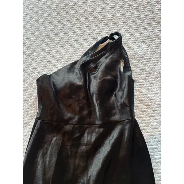 Jenny Yoo Black One Shoulder Lena Dress - Image 7