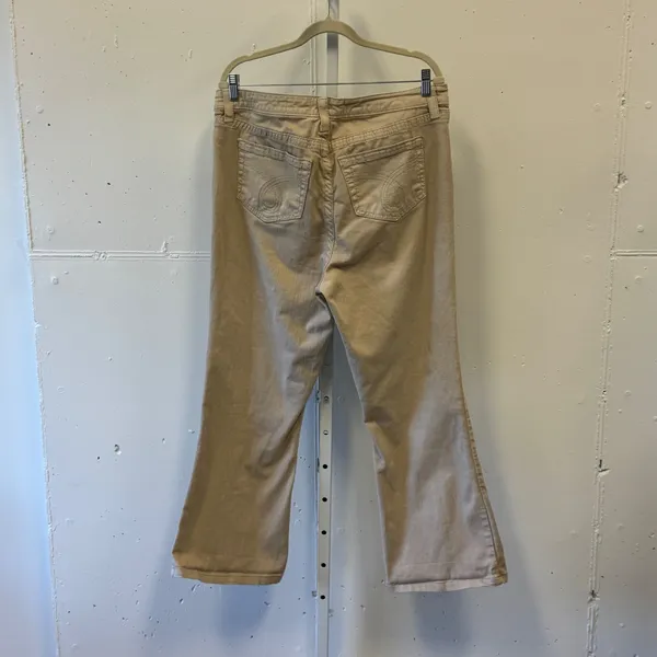 NYDJ Premium Denim Tan Corduroy Flare Leg Jeans Khaki High Rise Women's Sz 16 - Image 2