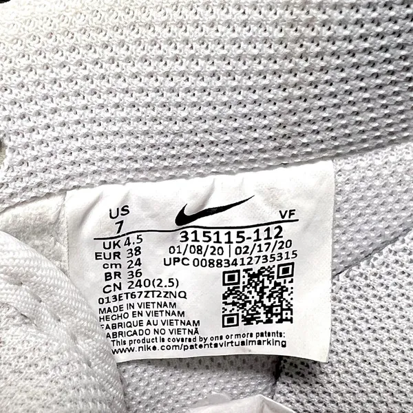 Nike Air Force 1 Low Athletic Lifestyle Shoes Sneakers Women’s Size 7 White Y2K - Image 7