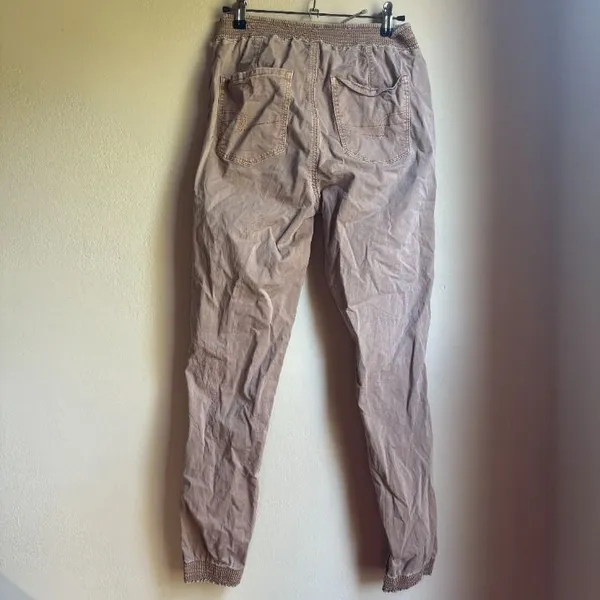 American Eagle Taupe Drawstring High Jegging Jogger Pants - Image 4