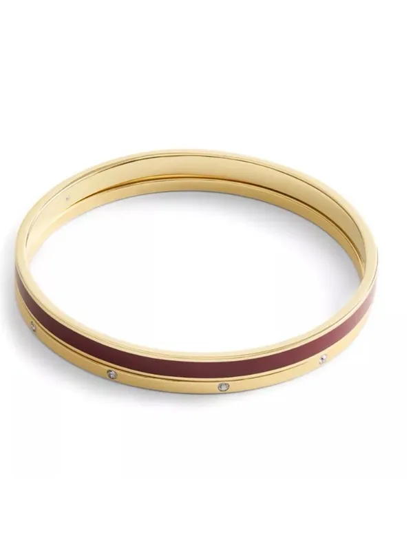 Coach Bangle Bracelet Dio Set-Burgundy/Gold - Image 3