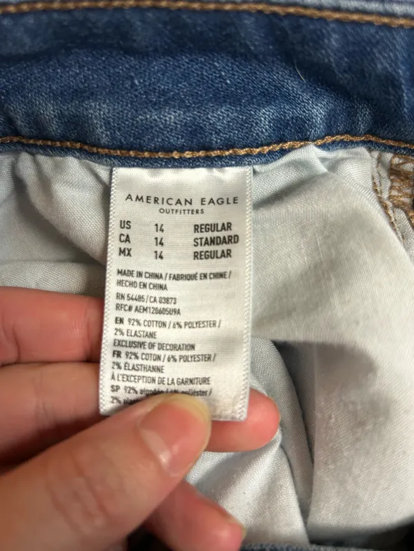 American Eagle Outfitters Distressed Super Stretch Jeggings Size 14 - Image 9