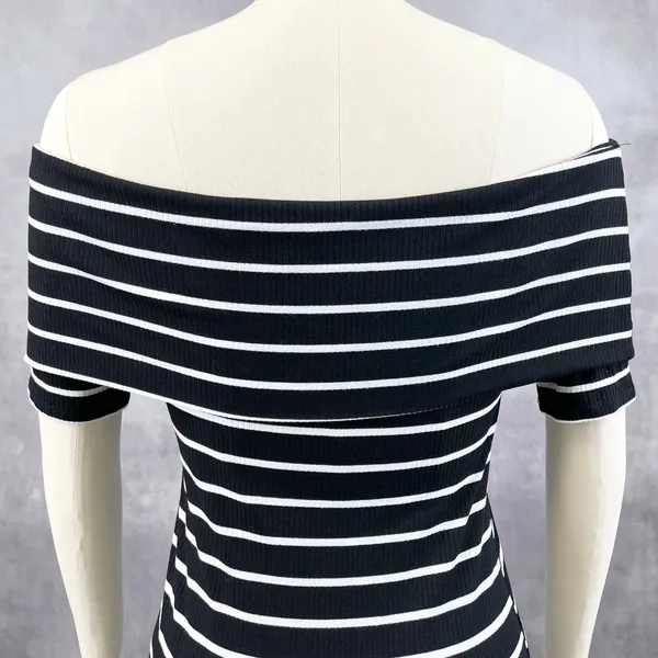 Juicy Couture Womens Knit Dress‎ Size Small Y2K Bodycon Classic Minimal Stripes - Image 5