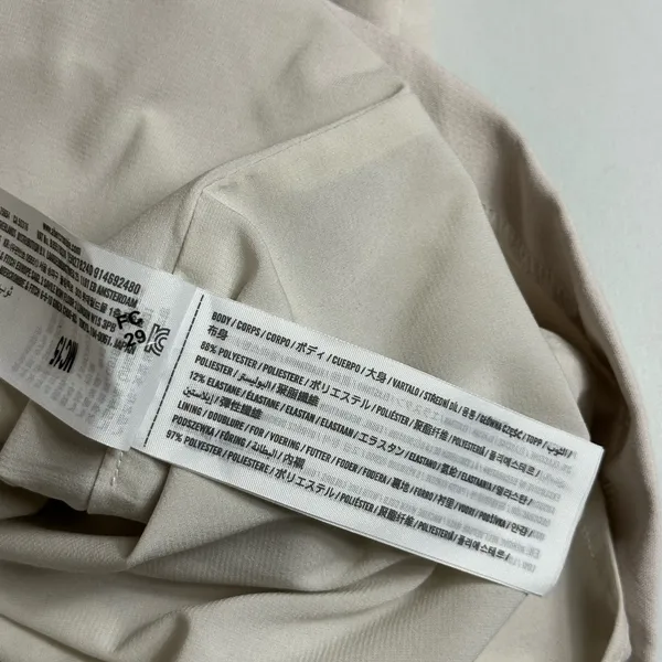 Abercrombie & Fitch Classic Square Neckline Mini Dress in Beige Size Small - Image 9