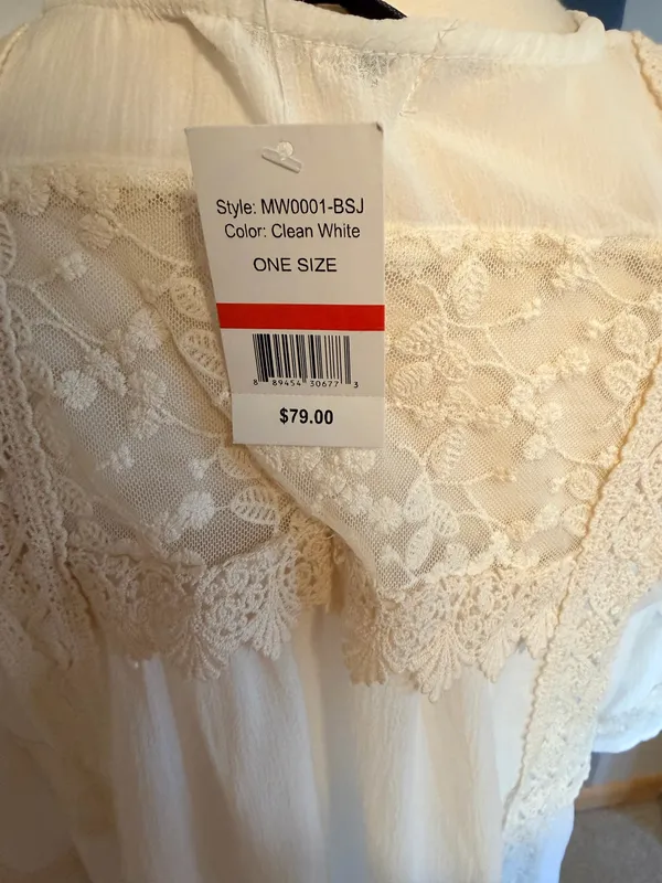 Penelope Rose Open Front Cardigan White - Image 4