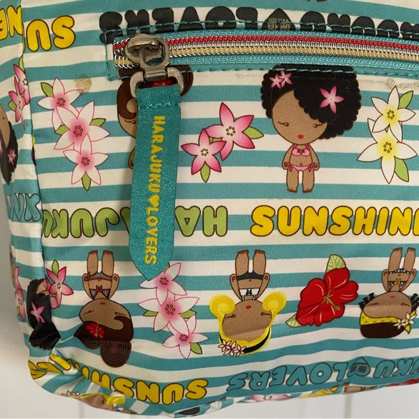 RARE Y2K Harajuku Lovers Gwen Stefani Sunshine Cutie Angel Pinup Girls Bag - Image 4