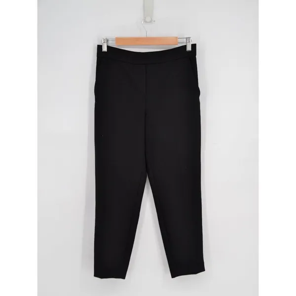 Aritzia Babaton Conan Cropped Trouser Pants Mid Rise Elastic Waist Black Size 6 - Image 2