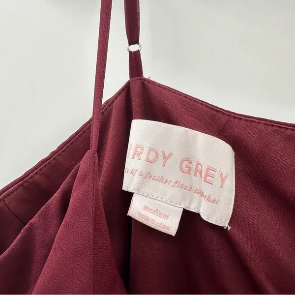 Birdy Grey Gwennie Chiffon Bridesmaid‎ Maxi Dress in Cabernet Red Sz M NEW - Image 9