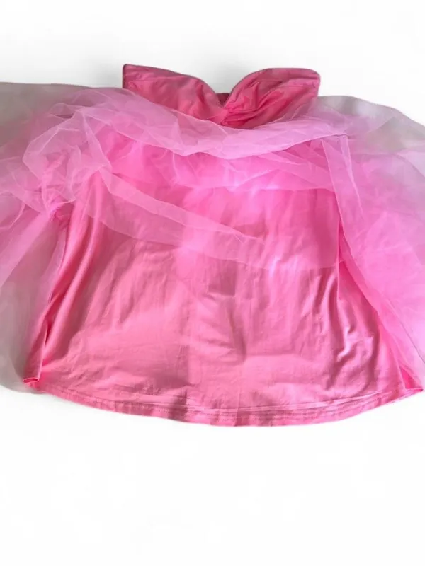 NWT Beginning Boutique Amba Pink Tulle Mini Dress US 4 - Image 4