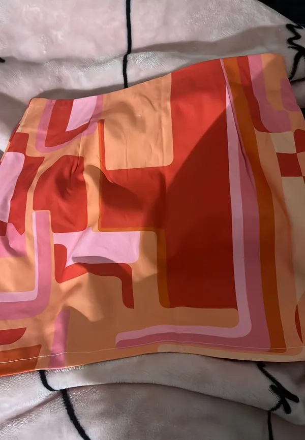 Patterned Skirt Orange Size L - Image 2