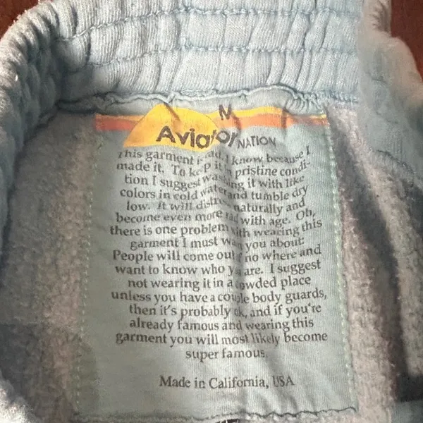 Aviator Nation Matching Large Sweatshirt Medium Sweatpants Set Rainbow Lightning - Image 11