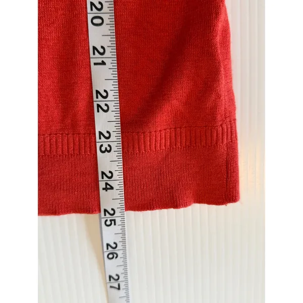 Banana Republic Red Silk‎ Cashmere Crew Neck Long Sleeve Sweater Women's L - Image 4